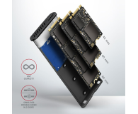 AXAGON EEM2-SG2 Obudowa zewnętrzna aluminiowa bezśrubowa USB-C 3.2 Gen 2 M.2 NVMe & SATA SSD + USB-A - USB-C redukcja - 1353424 - zdjęcie 7